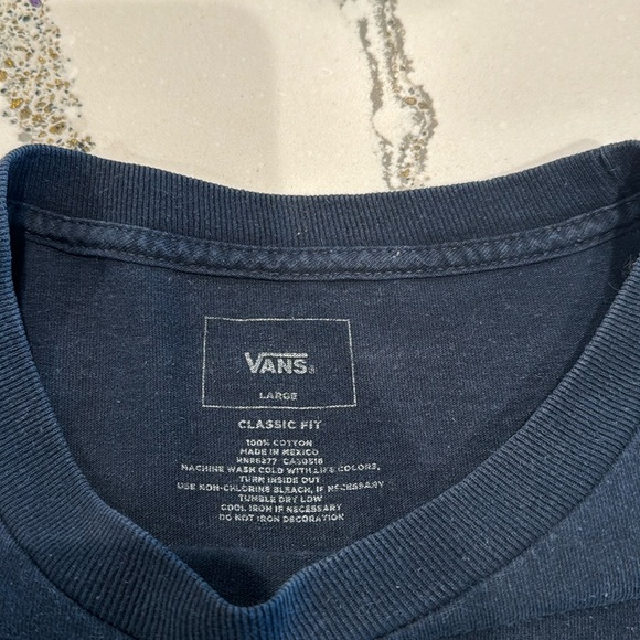 Vans Dark Navy Blue Long Sleeve - Picture 2 of 4